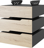 Тумба подвесная КОБОР T-3 black/natural