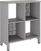 Стеллажная система КОБОР SQ-2Х2 aluminum/chicago