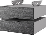 Тумба подвесная КОБОР T-2 aluminum/wood