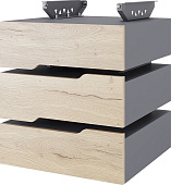 Тумба подвесная КОБОР T-3 graphite/natural