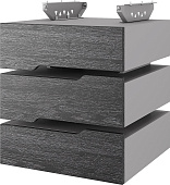 Тумба подвесная КОБОР T-3 aluminum/wood