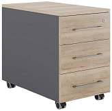 Тумба мобильная КОБОР TМ3-40/50 graphite/natural